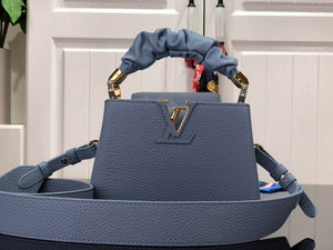 LV M58586 Louis Vuitton Capucines Mini BB Handbag Blue - Default Title - View 1
