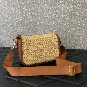 Valentino 0356 Garavani Rockstud VLOGO SIGNATURE Shoulder Bag Raffia - Default Title - View 3