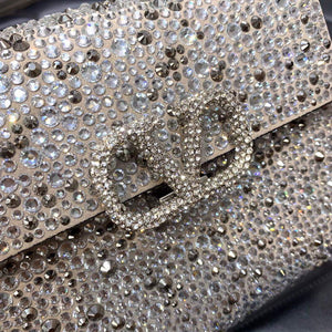 Valentino 1W2B0G97TZA0FO Vsling Mini Handbag With Sparkling Embroidery Pearl Gray - Default Title - View 6
