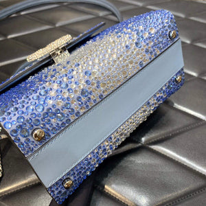 Valentino 1W2B0G97TZA0FO Vsling Mini Handbag With Sparkling Embroidery Gradient blue - Default Title - View 7