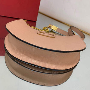 Valentino 1W2P0W19RQR Mini Vlogo Signature Grainy Calfskin Hobo Bag Light Pink - Default Title - View 9