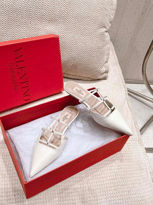 Valentino 4W0S0IZ2ACT Rockstud Wispy Calfskin Mule 20MM V10093 - US 4=Euro 35 - View 5