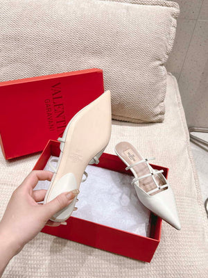 Valentino 4W0S0IZ2ACT Rockstud Wispy Calfskin Mule 20MM V10093 - US 4=Euro 35 - View 9