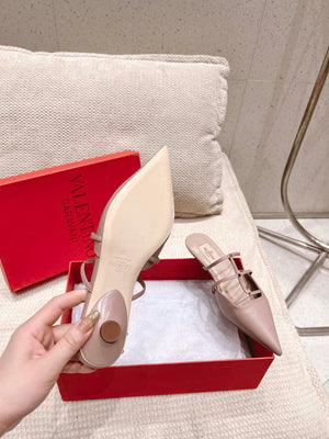 Valentino 4W0S0IZ2ACT Rockstud Wispy Calfskin Mule 20MM V10096 - US 4=Euro 35 - View 9