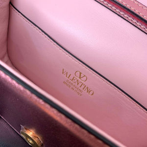 Valentino 4W2P0Z28IFI_P16 Valentino Garavani Mini Loco calfskin bag with crystals Pink - Default Title - View 9