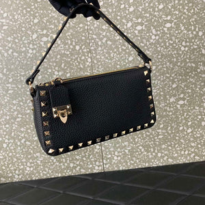 Valentino 5W2B0J47VSF_0NO Small Rockstud Grainy Calfskin Crossbody Bag 0311 - Pink - View 20