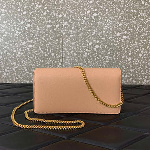 Valentino 5W2P0S93RQR_GF9 Vlogo Signature Grainy Calfskin Wallet With Chain 061 - Apricot Pink - View 3