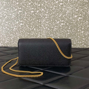 Valentino 5W2P0S93RQR_GF9 Vlogo Signature Grainy Calfskin Wallet With Chain 061 - Apricot Pink - View 12