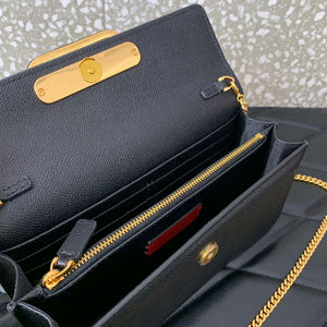 Valentino 5W2P0S93RQR_GF9 Vlogo Signature Grainy Calfskin Wallet With Chain 061 - Apricot Pink - View 17