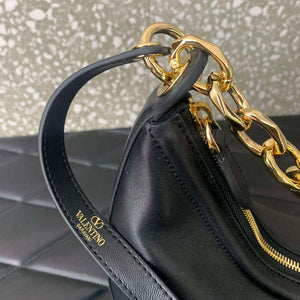 Valentino 6W2P0AK3SNP_I16 Vlogo Signature Mini Hobo Bag In Grainy Calfskin Black - Default Title - View 6