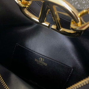 Valentino 6W2P0AK3SNP_I16 Vlogo Signature Mini Hobo Bag In Grainy Calfskin Black - Default Title - View 7