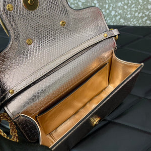 Valentino 8W2B0K53SPV_C8N Garavani Locò small shoulder bag in laminated elaphe copper - Default Title - View 8
