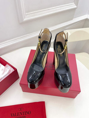 Valentino Garavani Tan-go Platform Pump In Patent Leather 155MM Black - 35 - View 3