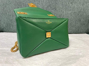 Valentino One Stud Nappa Bag With Chain 1215 Green - Default Title - View 7