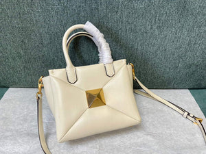 Valentino Small One Stud Nappa Handbag in lambskin V1186 Beige - Default Title - View 1