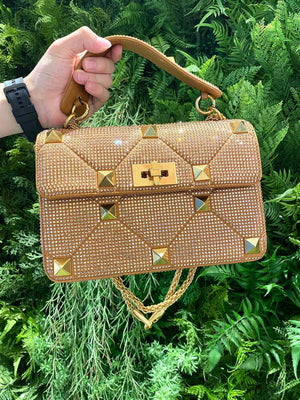 Valentino V0082 Vsling Mini Bag With Sparkling Embroidery Gold - Default Title - View 1