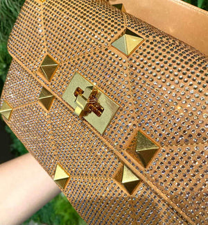 Valentino V0082 Vsling Mini Bag With Sparkling Embroidery Gold - Default Title - View 2