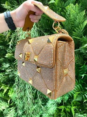 Valentino V0082 Vsling Mini Bag With Sparkling Embroidery Gold - Default Title - View 3