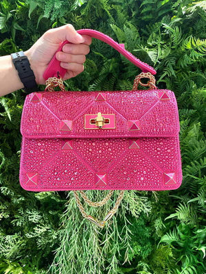 Valentino V0082 Vsling Mini Bag With Sparkling Embroidery Plum - Default Title - View 1