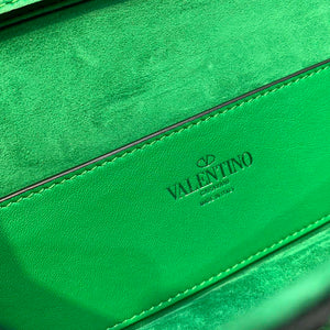 Valentino V3WCRYSTALSILVER Valentino Loc¨° Foldover Top Small Shoulder Bag Green - Default Title - View 9