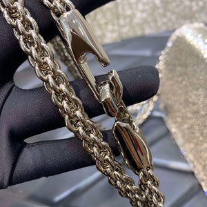 Valentino V3WCRYSTALSILVER Valentino Loc¨° Foldover Top Small Shoulder Bag Silver - Default Title - View 7