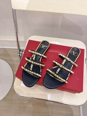 Valentino W2S0BU9ZWM Rockstud Flat Slide Sandal V98856 - US 4=Euro 35 - View 6