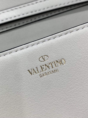 Valentino WB0K53ZXL Loc¨° Small Shoulder Bag in Calfskin Light Ivory - Default Title - View 6