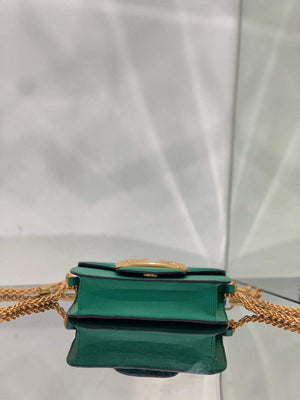 Valentino WB0K53ZXL Loc¨° Small Shoulder Bag in Calfskin Green - Default Title - View 3
