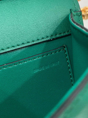 Valentino WB0K53ZXL Loc¨° Small Shoulder Bag in Calfskin Green - Default Title - View 8