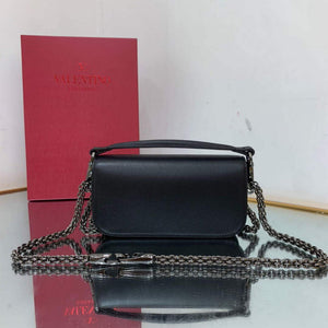 Valentino WB0K53ZXL Star diamond Loc¨° Small Shoulder Bag in Calfskin Black - Default Title - View 2
