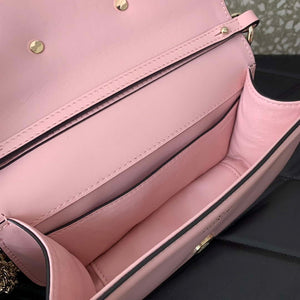 Valentino WB0K53ZXL Star diamond Loc¨° Small Shoulder Bag in Calfskin Pink - Default Title - View 8