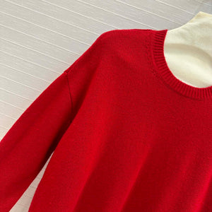 Valentino Women's Clothing Sweater Rose Sleeves Red V38112 - S - View 3