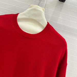 Valentino Women's Clothing Sweater Rose Sleeves Red V38112 - S - View 4