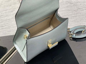 Valextra Iside Top Handle Mini Bag WBES0036028 elephant Blue - Default Title - View 7
