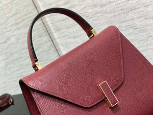 Valextra WBES0056028 Iside Top Handle Medium Bag Wine Red - Default Title - View 2