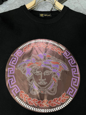 Versace 1007981 Men's Clothing Medusa Logo Sweater V77572 - M - View 4