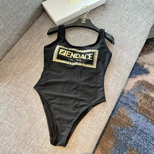 Versace FENDACE 1006615 Logo One-Piece Swimsuit - S - View 6