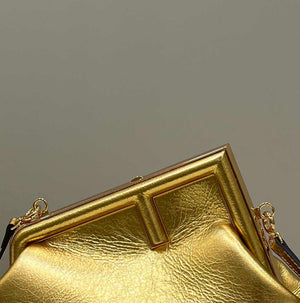 Fendi 8BP129 First Small Gold laminated leather bag 80018M - Default Title - View 5