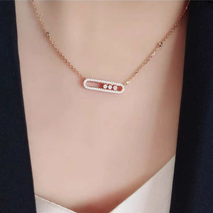 Messika Rose Gold Diamond Necklace Move Classique M20231 - Default Title - View 5