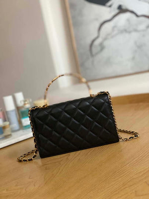 Chanel AP2946 Phone Holder Clutch with Chain Lambskin Black - Default Title - View 2