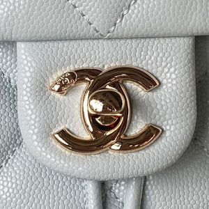 Chanel AS4059 Large Backpack Grained Shiny Calfskin & Gold-Tone Metal Light Blue - Default Title - View 3