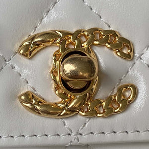 Chanel AS4307 Flap bag with Handle Lambskin white - Default Title - View 3