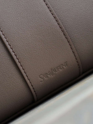 YSL 817602AAEB31000 Y Tote in leather Calfskin Purple Coffe - Default Title - View 4
