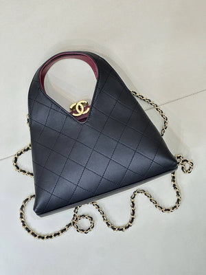 Chanel Hobo Bag Calfskin & Gold-Tone Metal As6392 Black - Default Title - View 5