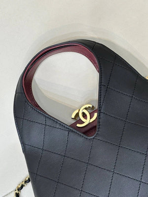 Chanel Hobo Bag Calfskin & Gold-Tone Metal As6392 Black - Default Title - View 8