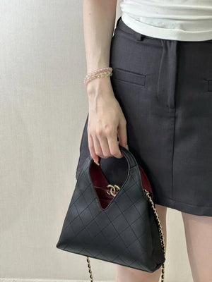 Chanel Hobo Bag Calfskin & Gold-Tone Metal As6392 Black - Default Title - View 11
