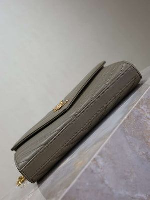 YSL 377828 Classic Cassandre chain wallet in Lambskin Green - Default Title - View 7