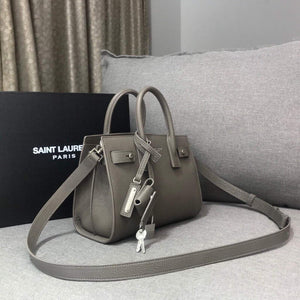 YSL 392035 Sac de Jour Nano in Grained Leather Gray - Default Title - View 2