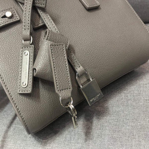 YSL 392035 Sac de Jour Nano in Grained Leather Gray - Default Title - View 6