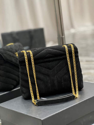 YSL 494699 Saint Laurent Small Loulou in Matelasse Y Leather Bag Black - Default Title - View 5